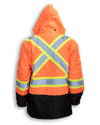 Am image of a Custom Big K Polyester Waterproof Rain Jacket in Orange!