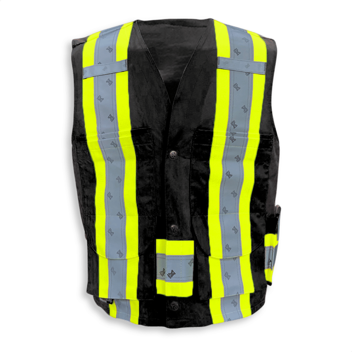 Big K Poly Cotton Supervisor Safety Vest in Black