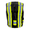 Am image of a Custom Big K Poly Cotton Supervisor Safety Vest in Black!