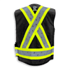 Am image of a Custom Big K Poly Cotton Supervisor Safety Vest in Black!