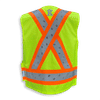 An image of a Custom Big K Poly Cotton Supervisor Safety Vest in Lime!