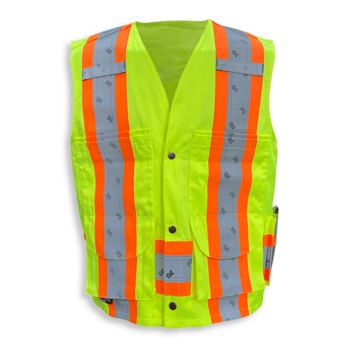 Big K Poly Cotton Supervisor Safety Vest in Lime