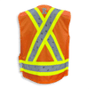 Am image of a Custom Big K Poly Cotton Supervisor Safety Vest in Orange!