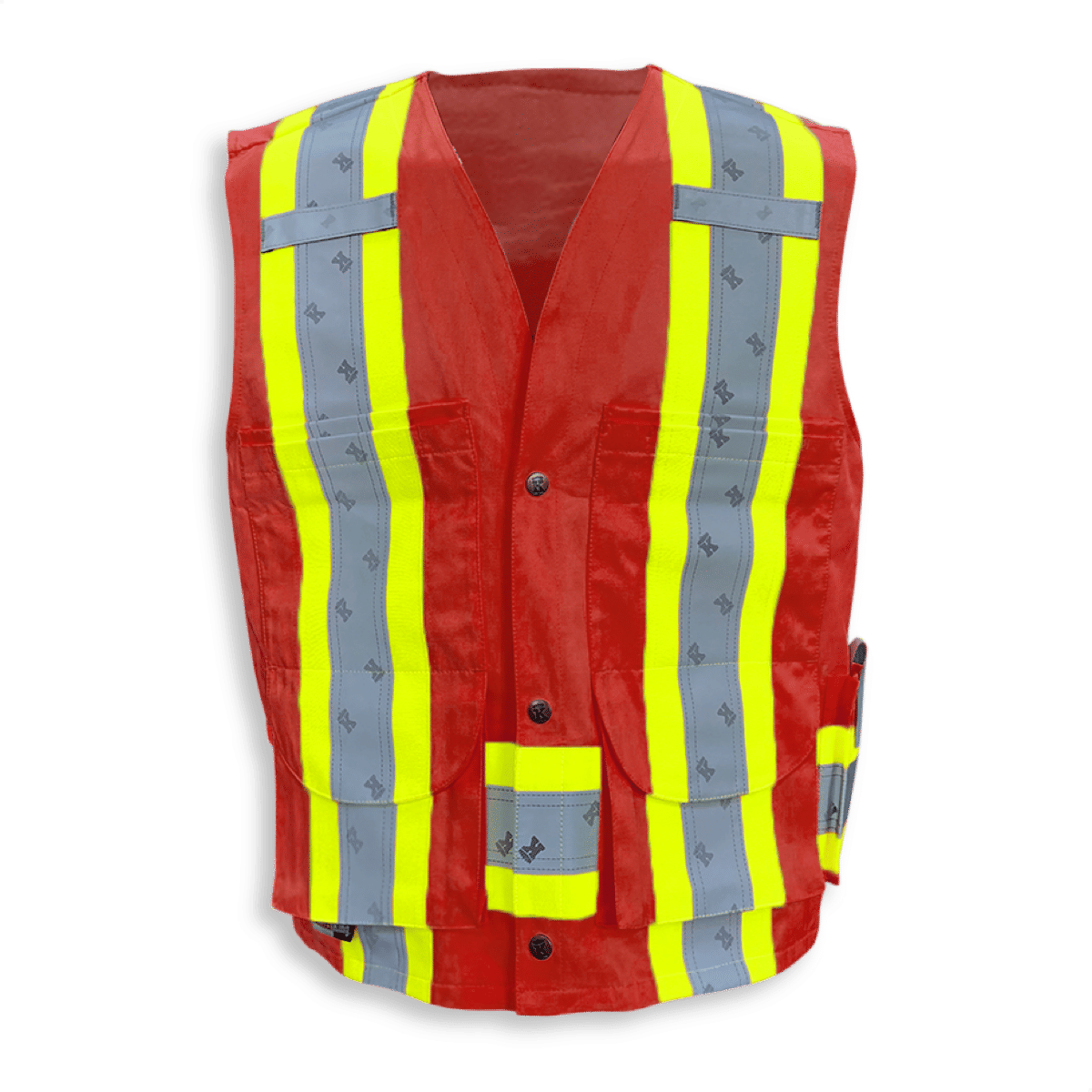 Big K Poly Cotton Supervisor Safety Vest in Red