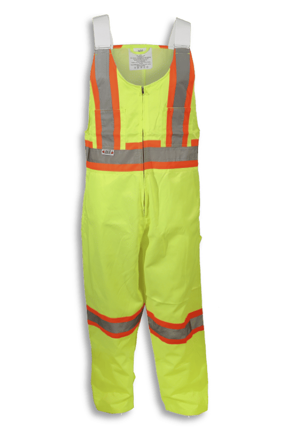 Big K Poly Cotton Traffic Safety Overalls 1604 in Lime