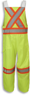 An image of a Custom Big K Poly Cotton Traffic Safety Overalls 1604 in Lime!