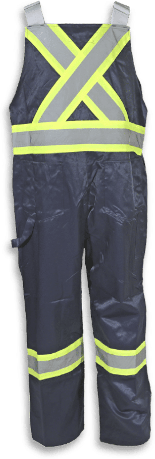 Am image of a Custom Big K Poly Cotton Traffic Safety Overalls 1604 in Navy!