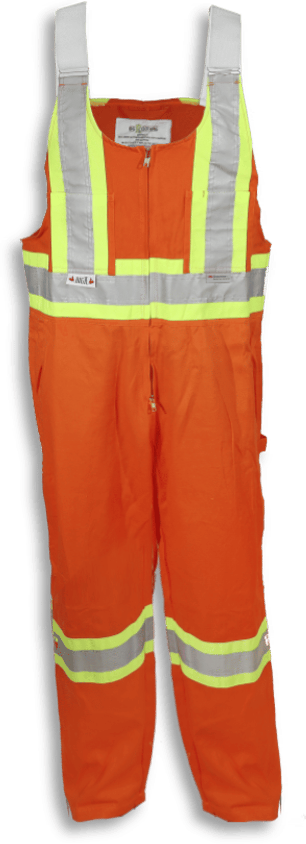 Am image of a Custom Big K Poly Cotton Traffic Safety Overalls 1604 in orange!