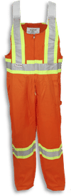 Am image of a Custom Big K Poly Cotton Traffic Safety Overalls 1604 in orange!