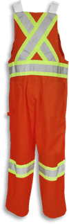 Am image of a Custom Big K Poly Cotton Traffic Safety Overalls 1604 in orange!