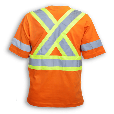 Am image of a Custom Big K Poly Wicking T Shirt in Orange!
