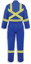 Am image of a Custom Big K Premium Blend Fire Retardant Coverall in Royal Blue!