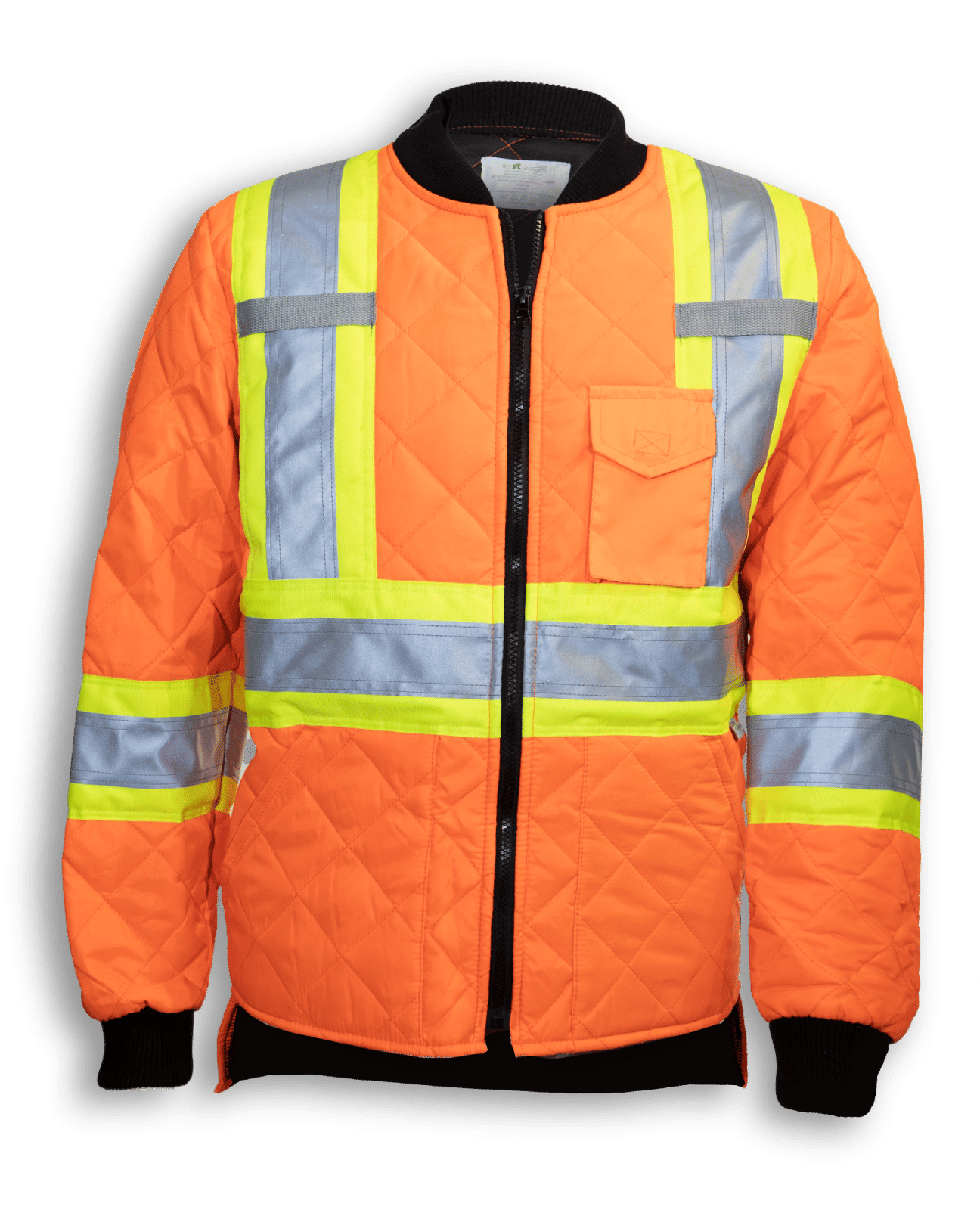 Big K Quilt Polyester Traffic Safety Jacket in Orange