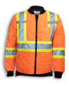 Am image of a Custom Big K Quilt Polyester Traffic Safety Jacket in Orange!