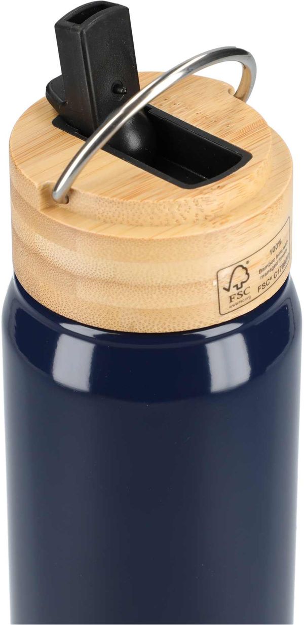 An image of a Custom Billy 26oz Eco Friendly Aluminum Bottle With FSC Bamboo Lid!
