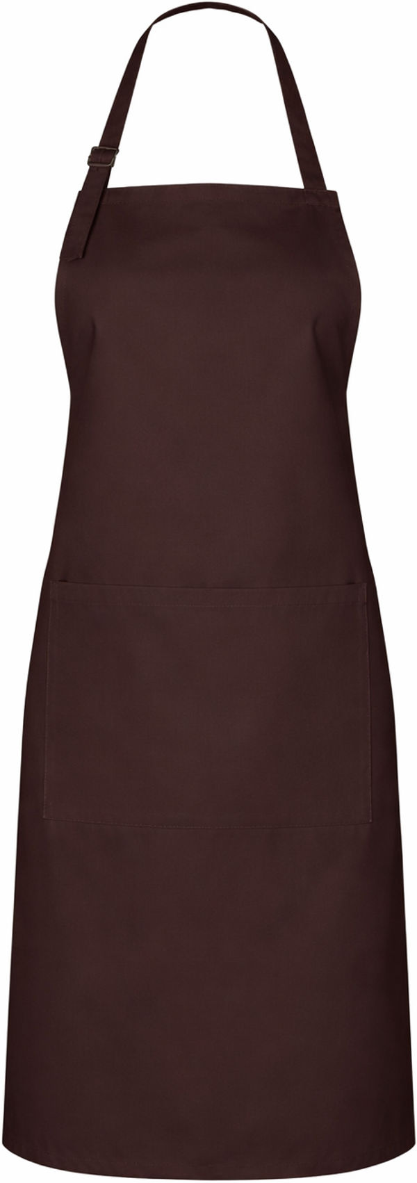 An image of a Custom Biz Collection Bib Apron in Chocolate!