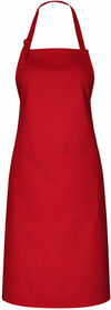 An image of a Custom Biz Collection Bib Apron in Red!