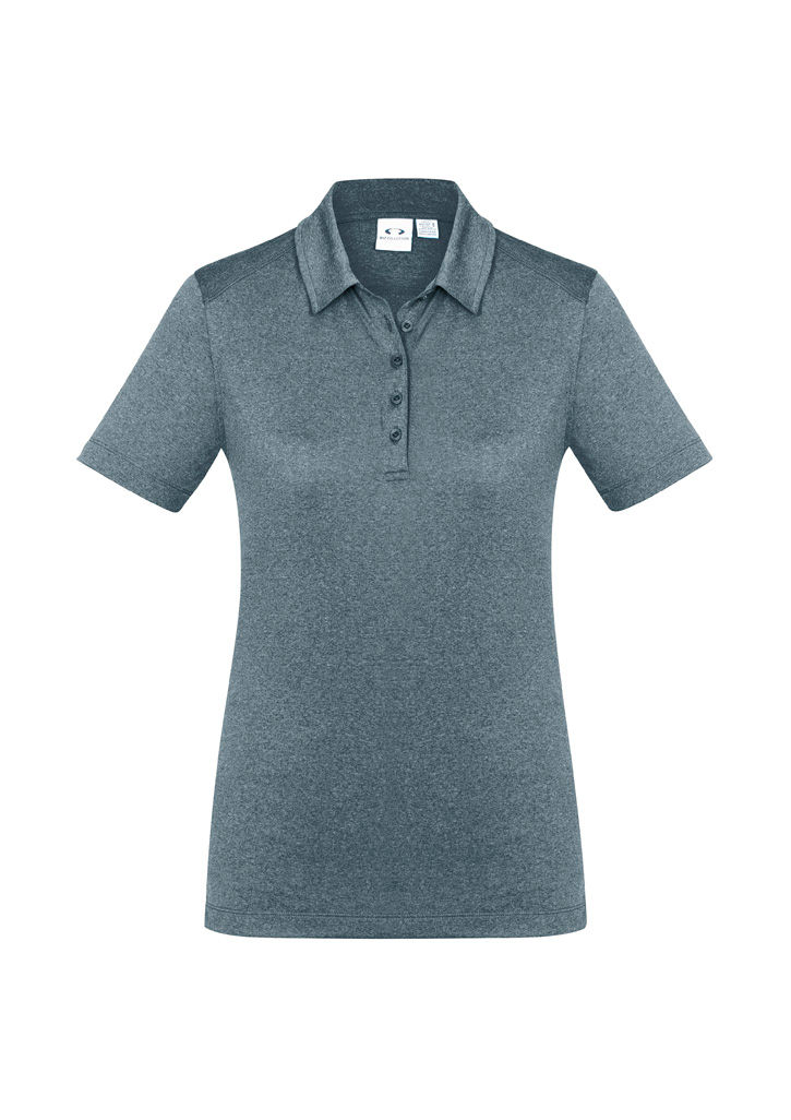 Biz Collection Ladies Aero Polo in Charcoal