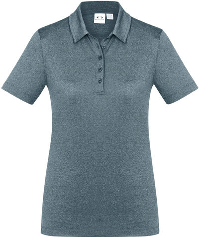 Am image of a Custom Biz Collection Ladies Aero Polo in Charcoal!