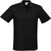 Am image of a Custom Biz Collection Mens Crew Short Sleeve Polo in Black!
