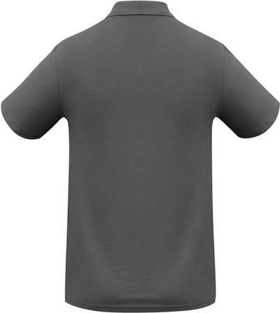 Am image of a Custom Biz Collection Mens Crew Short Sleeve Polo in Charcoal!