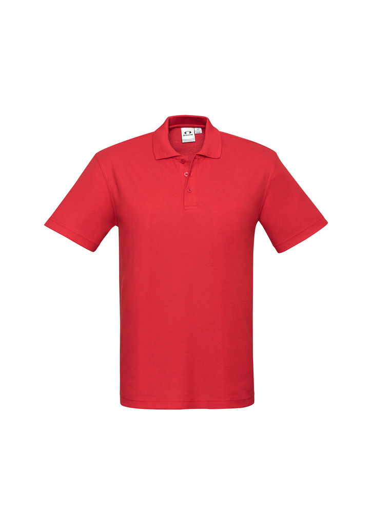 Biz Collection Mens Crew Short Sleeve Polo in Red