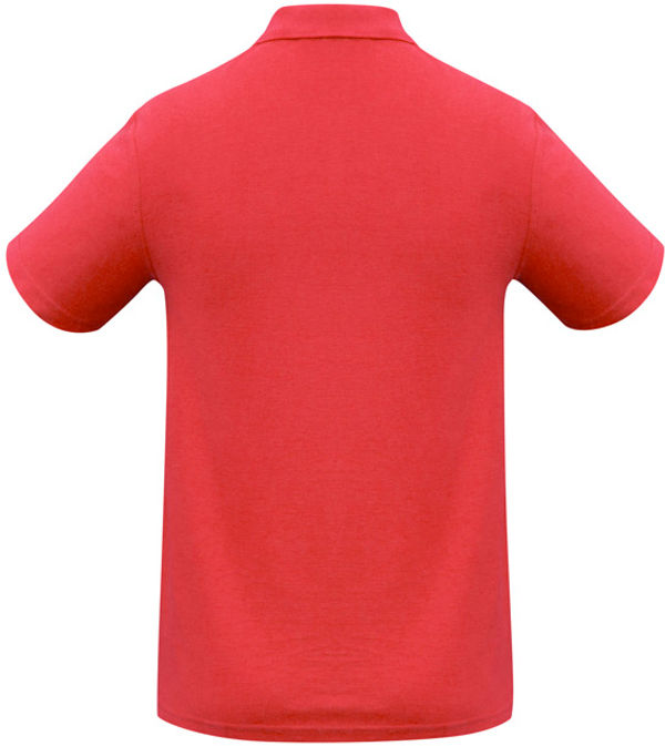 Am image of a Custom Biz Collection Mens Crew Short Sleeve Polo in Red!