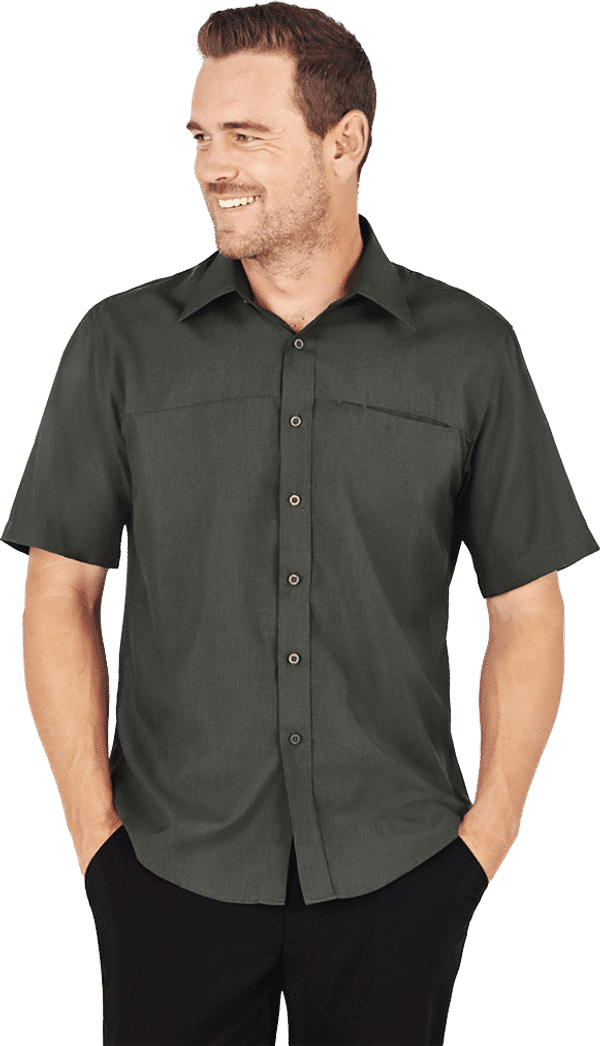 An image of a Custom Biz Collection Mens Plain Oasis Short Sleeve Shirt!