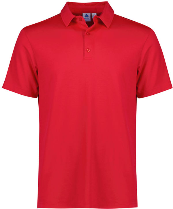 Am image of a Custom Biz Collection Mens Winston Polo in Red!