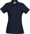 Am image of a Custom Biz Collection Womens Crew Short Sleeve Polo in Navy!