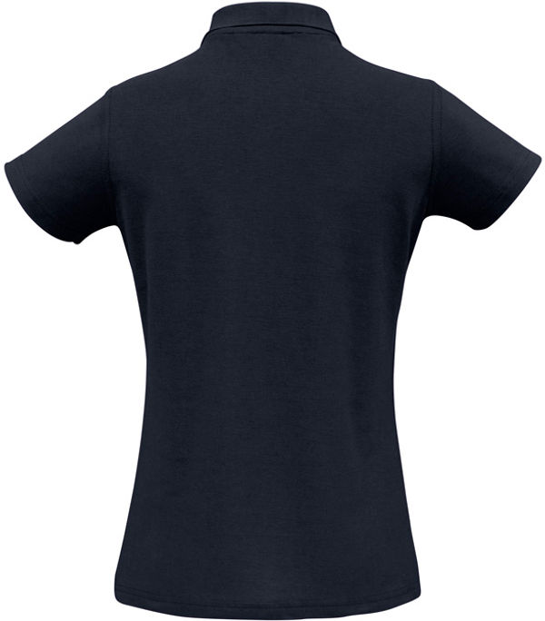 Am image of a Custom Biz Collection Womens Crew Short Sleeve Polo in Navy!