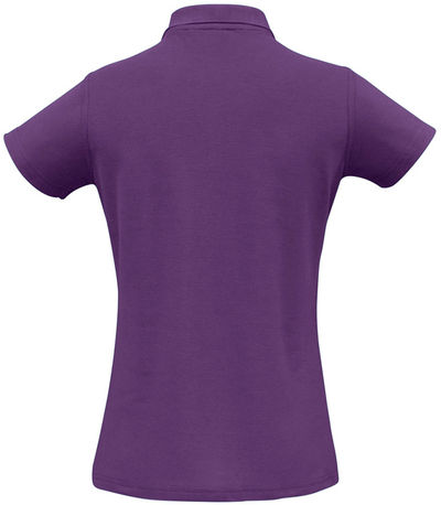 Am image of a Custom Biz Collection Womens Crew Short Sleeve Polo in Purple!
