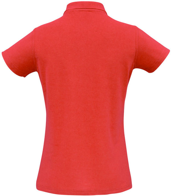 Am image of a Custom Biz Collection Womens Crew Short Sleeve Polo in Red!