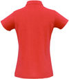 Am image of a Custom Biz Collection Womens Crew Short Sleeve Polo in Red!