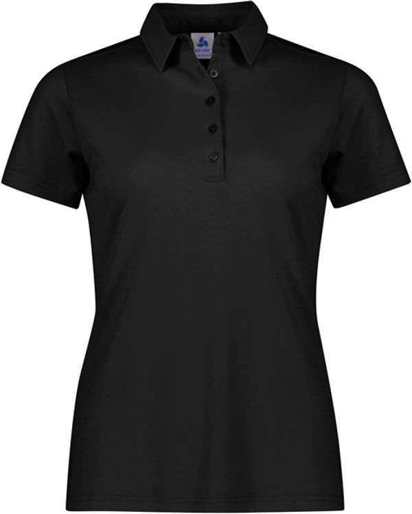 Am image of a Custom Biz Collection Womens Winston Polo in Black!