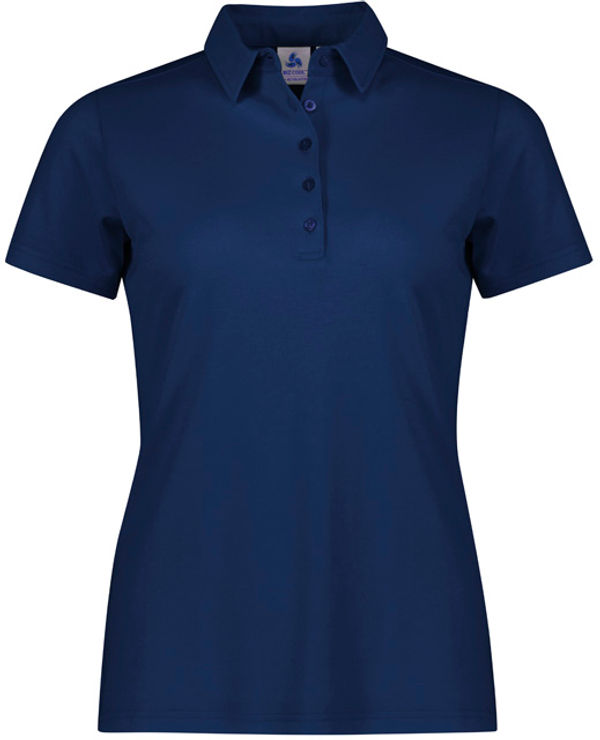 Am image of a Custom Biz Collection Womens Winston Polo in Navy!