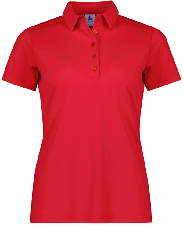 Am image of a Custom Biz Collection Womens Winston Polo in Red!