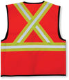 Am image of a Custom Big K Polyester Kids Safety Vest in Orange!