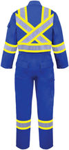 Am image of a Custom Big K 100 Cotton Fire Retardant Coverall in Royal Blue!