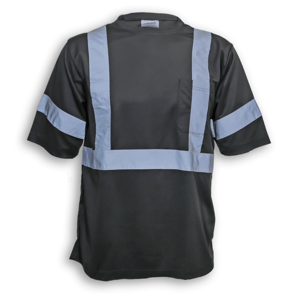 Big K 100 Percent Soft Polyester Traffic Safety TShirt in Black