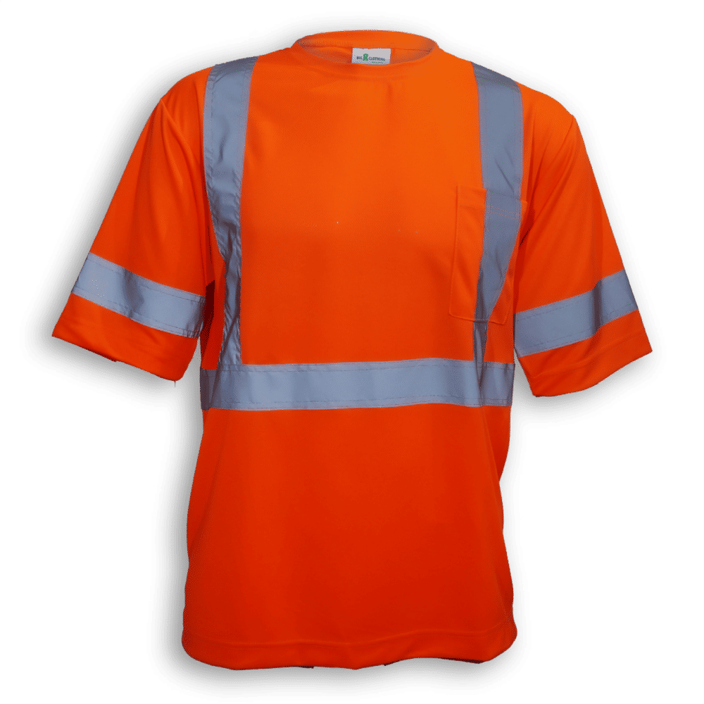 Big K 100 Percent Soft Polyester Traffic Safety TShirt in Orange
