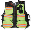 Am image of a Custom Big K Mesh First Aid Safety Vest in Lime!