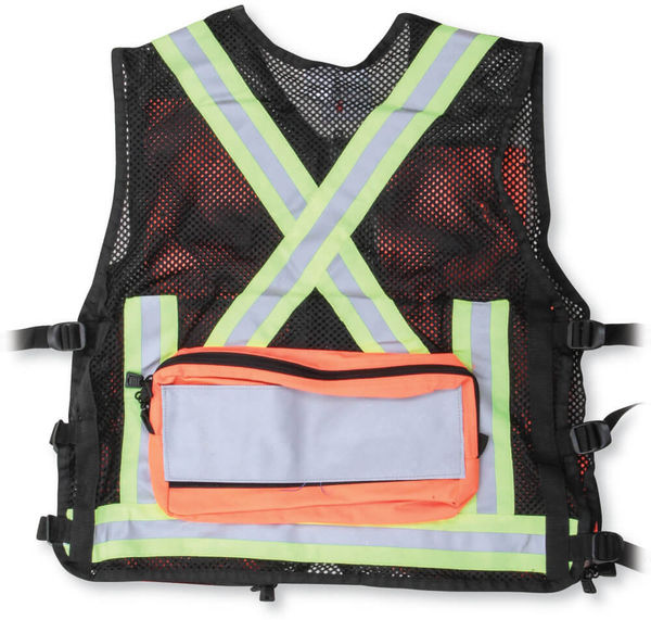 Am image of a Custom Big K Mesh First Aid Safety Vest in Orange!
