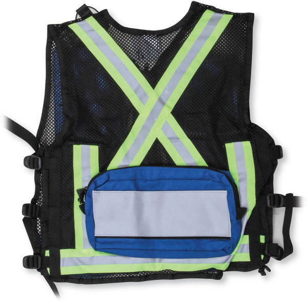 Am image of a Custom Big K Mesh First Aid Safety Vest in Royal Blue!