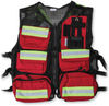 Am image of a Custom Big K Mesh First Aid Safety Vest in Red!