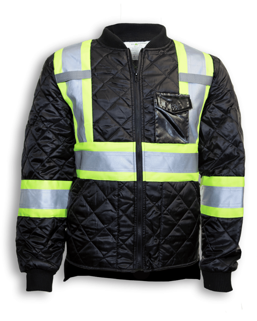 Big K Quilt Polyester Traffic Safety Jacket in Black