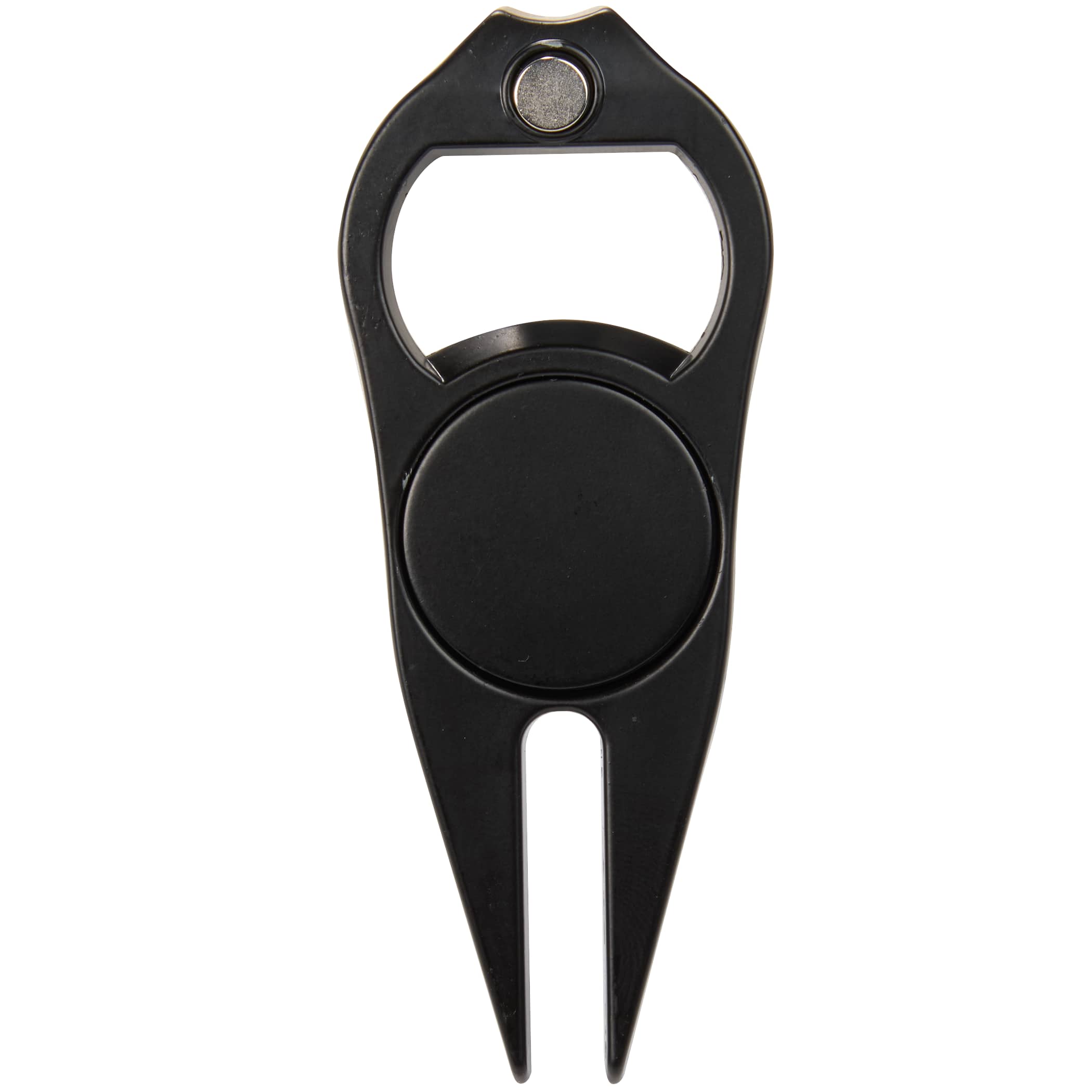 Bottle Opener Divot Tool with Ball Marker in Black