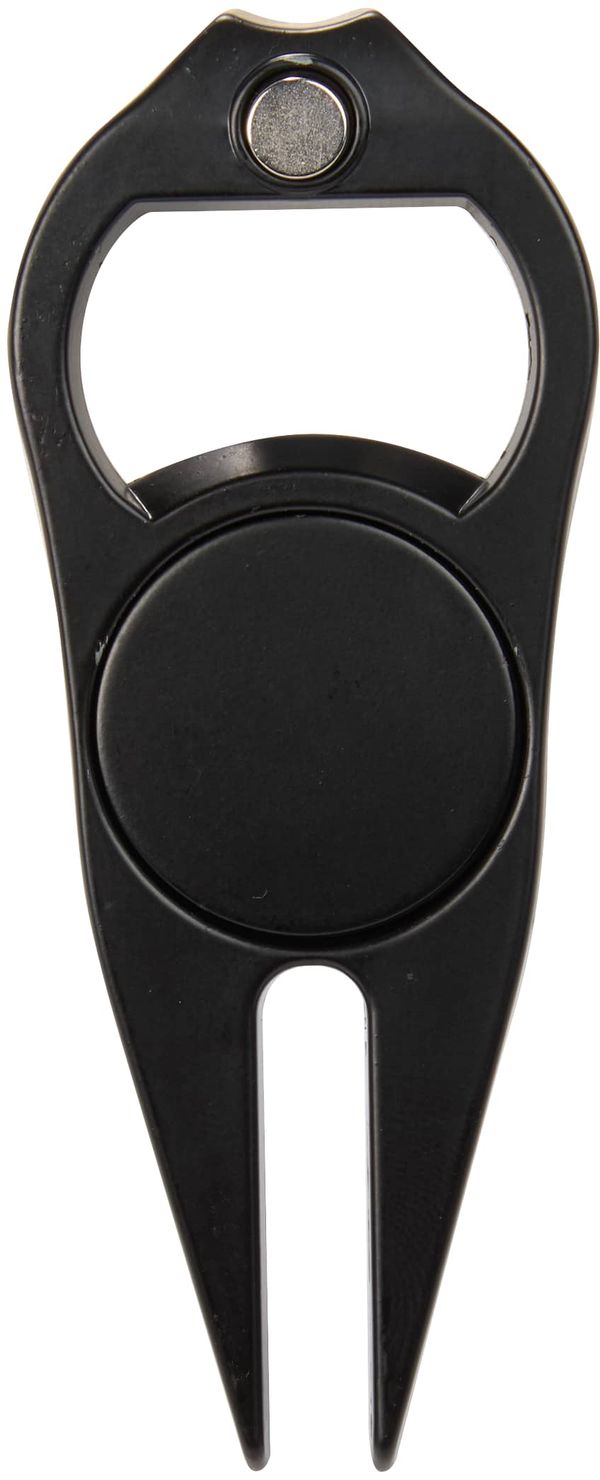 Am image of a Custom Bottle Opener Divot Tool with Ball Marker in Black!