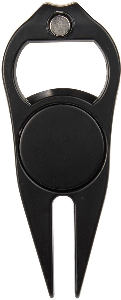 Am image of a Custom Bottle Opener Divot Tool with Ball Marker in Black!