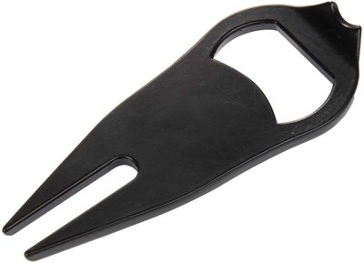 Am image of a Custom Bottle Opener Divot Tool with Ball Marker in Black!